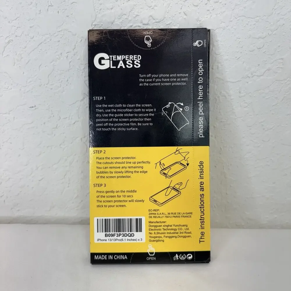 Iphone 13 Tempered Glass Screen Protector, Smudge Proof, bubble free, accessory